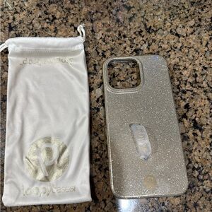 Loopy Case Sparkling Glitter IPhone 15 Pro Max Case - Silver